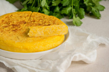 Tortilla de patata baja en grasa