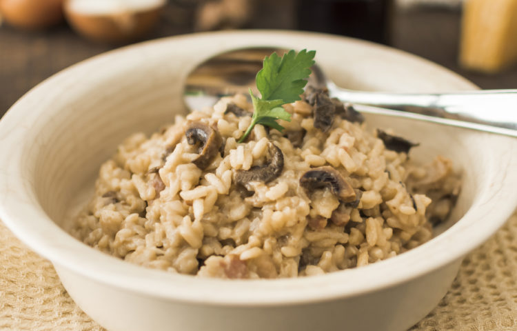 Risotto de coliflor con setas